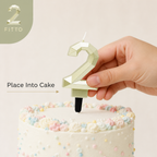 240 Pieces Diamond Number 2 Cake Candle, 3 Inch, 1 Piece, Assorted Colour