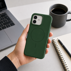 120 Pieces Magnetic Silicone Phone Cases with Raised Camera Protection, Green