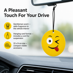 144 Pieces Hanging Card Air Freshener, Gentleman Scent, Yellow, 22 x 9 cm