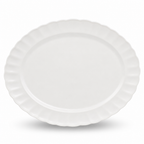 96 Pieces Oval Serving Plate, 14 Inch, White