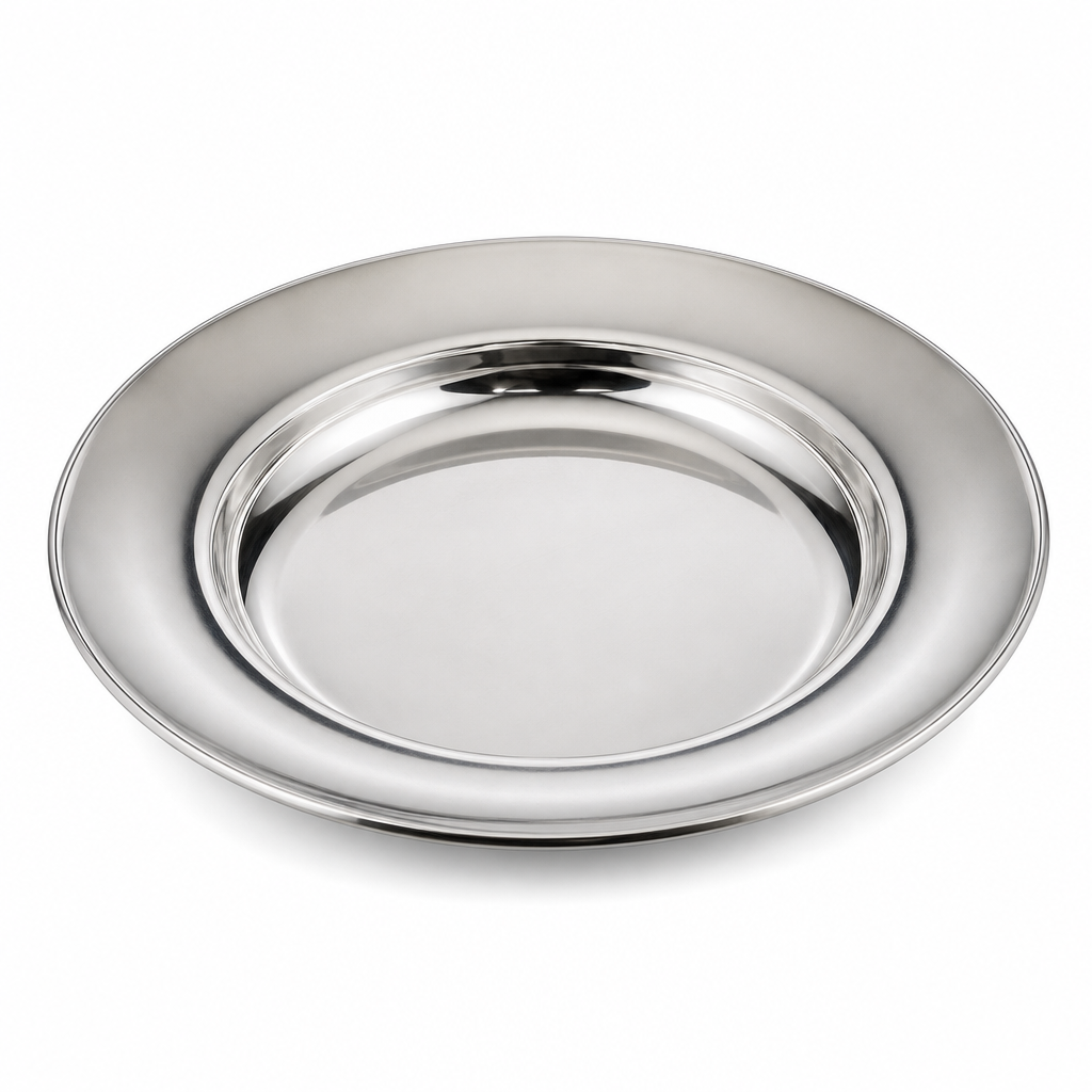 96 Pieces Stainless Steel Soup Plate, 26 cm, Round Deep Dish Tablewares for Soup and Serving