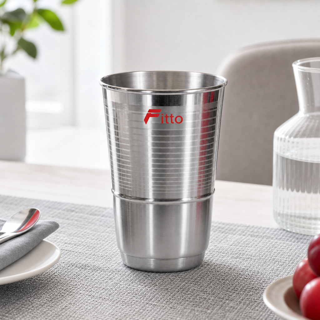 120 Pieces Stainless Steel Drinking Tumbler, Silver, Single Piece