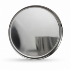 72 Pieces Stainless Steel Dinner Tray, 30 cm Round Serving Trays for Tableware