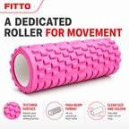 72 Pieces Textured Foam Yoga Roller, 45 cm, Pink