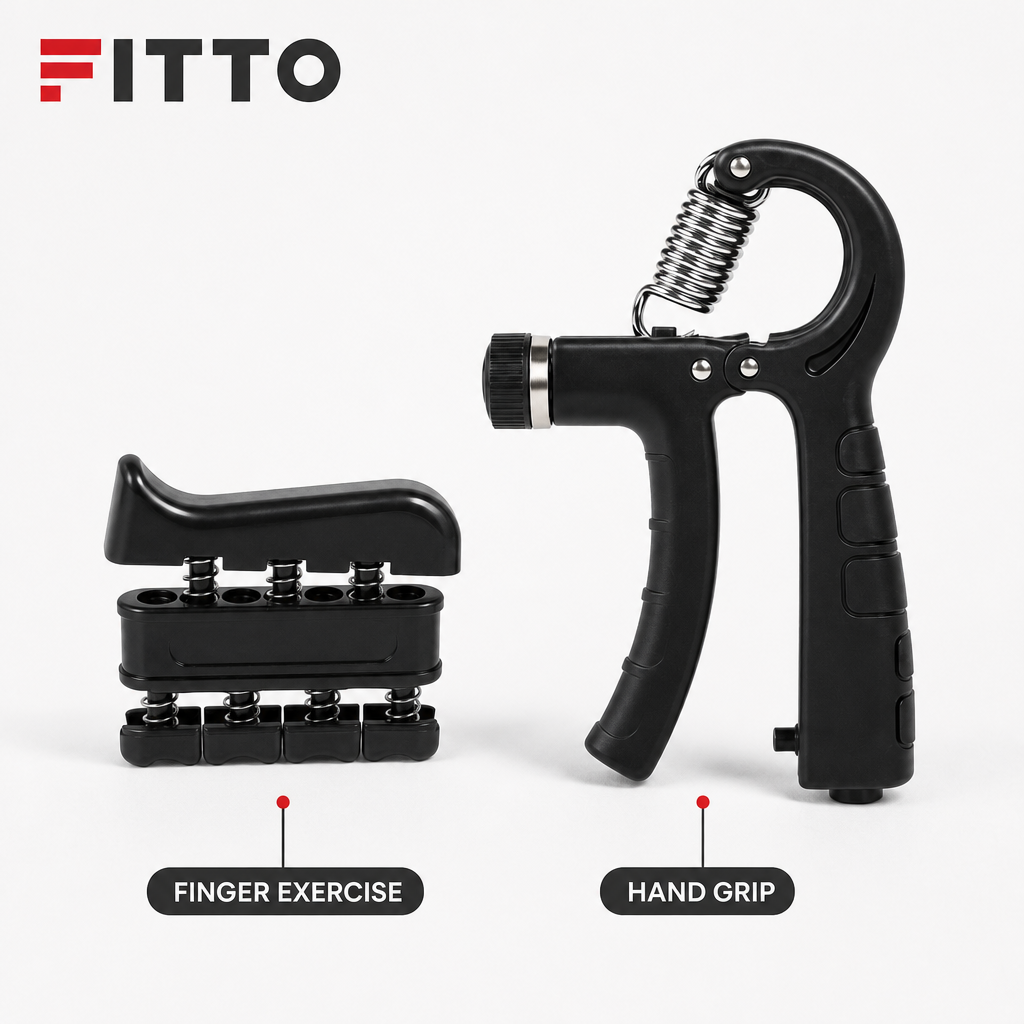 72 Pieces Hand Grip Strength Training Set, Multiple Exercise Tools for Hand and Finger Workouts, Black, 1 Set