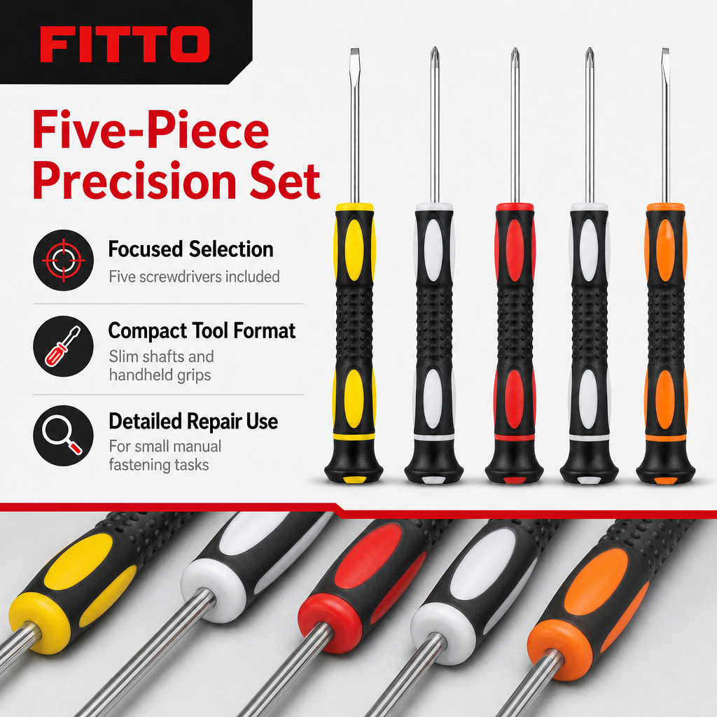 120 Pieces Precision Screwdriver Sets, 5-Piece Repair Tool Kit for Detailed Handheld Work