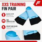 60 Pieces Swimming Fins for Training, XXS EU 29–31, 1 Pair