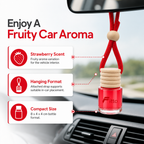 144 Pieces Hanging Bottle Air Freshener, Strawberry Scent, Red, 8 x 4 x 4 cm
