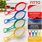 96 Pieces Plastic Mesh Strainer Set, 4-Piece Multicolor Kitchen Sieve Collection for Rinsing and Draining