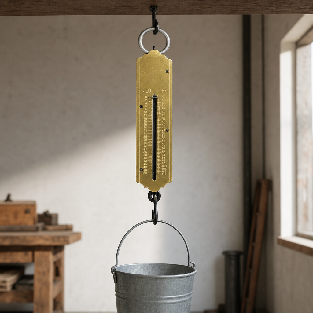 96 Pieces Mechanical Spring Balance Hanging Scale, 50 kg Capacity, 20 cm Brass Body, 1 Piece