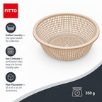 96 Pieces Round Plastic Laundry Basket, Beige, 45 x 45 x 16 cm, 1 Piece
