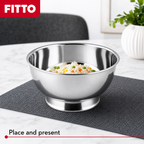 120 Pieces Stainless Steel Deep Footed Bowl, 11 cm, Silver