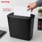 48 Pieces Paper Shredders, Strip-Cut, Up to 8 Sheets, 13L Collection Bin, 35 x 25 x 40 cm