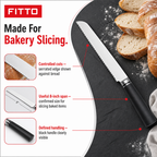 72 Pieces Bread Knife, 8 Inch Serrated Blade with Black Handle