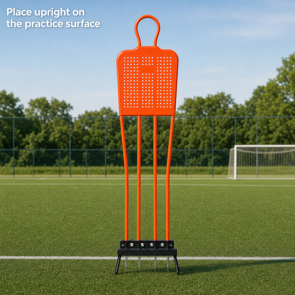 48 Pieces Soccer Training Mannequins, 175 cm Metal Frame, Orange Practice Defender Dummy for Football Drills, Single Unit