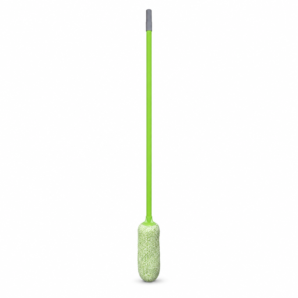 96 Pieces Microfiber Mop with Painted Iron Handle, Green, 120 cm