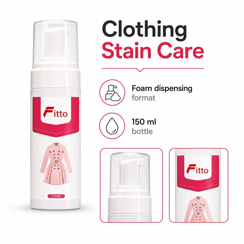 96 Pieces Clothing Stain Cleaning Foam, White and Pink, 150 ml, 1 Bottle