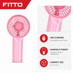 96 Pieces Pink Mini Rechargeable Handheld Fan, USB Charging, Portable Personal Cooling, 1 Piece