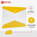 240 Pieces A4 Transparent Button Document Folder, Assorted Colour, 1 Piece