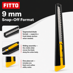 240 Pieces Utility Cutter, 9 mm Snap-Off Blade, Black and Yellow, 1 Piece