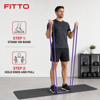 96 Pieces Resistance Bands for Exercise and Fitness, Extra Strength, 0.65 mm, Single Band