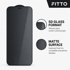 120 Pieces 5D Matte Glass Screen Protectors for Large Smartphone, Anti-Static Surface