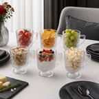 72 Pieces Glass Bowl Set, Clear, 6 Pieces