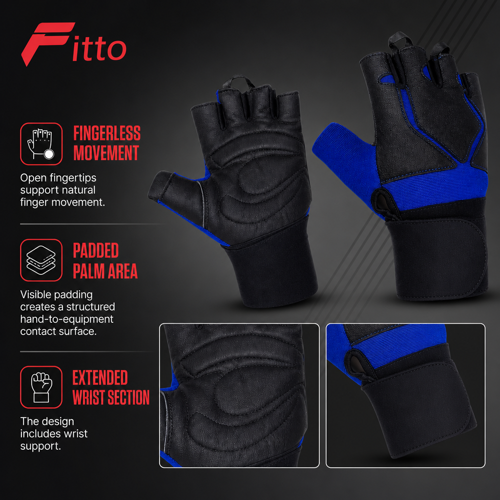 96 Pieces Gym Gloveses with Wrist Support, Fingerless Palm Padding for Weight Lifting, Training and Fitness Workouts