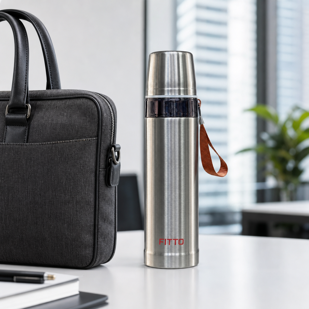 96 Pieces Stainless Steel Vacuum Flask with Carry Strap, 800 ml, 1 Piece