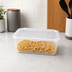 120 Pieces Clear Plastic Food Storage Containers with Hinged Lid, 22 x 15 x 8 cm, 1 Piece