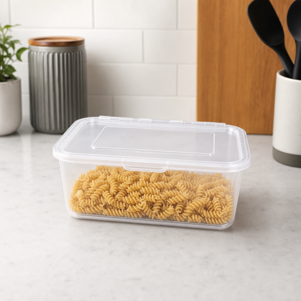 120 Pieces Clear Plastic Food Storage Containers with Hinged Lid, 22 x 15 x 8 cm, 1 Piece