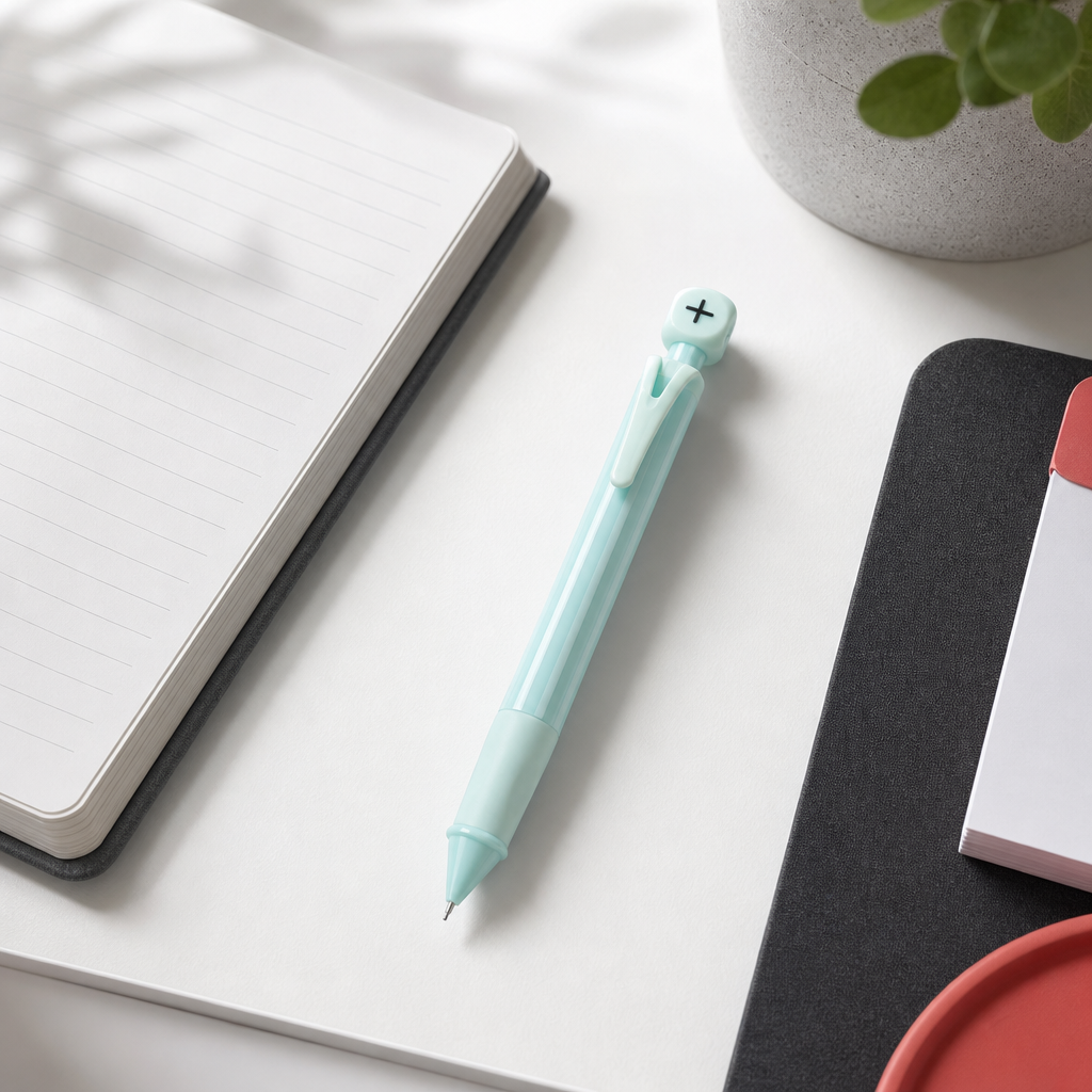 60 Pieces Mechanical Pencil with Symbol Top, 0.7 mm Lead Format, Pastel Colour, 13.2 cm