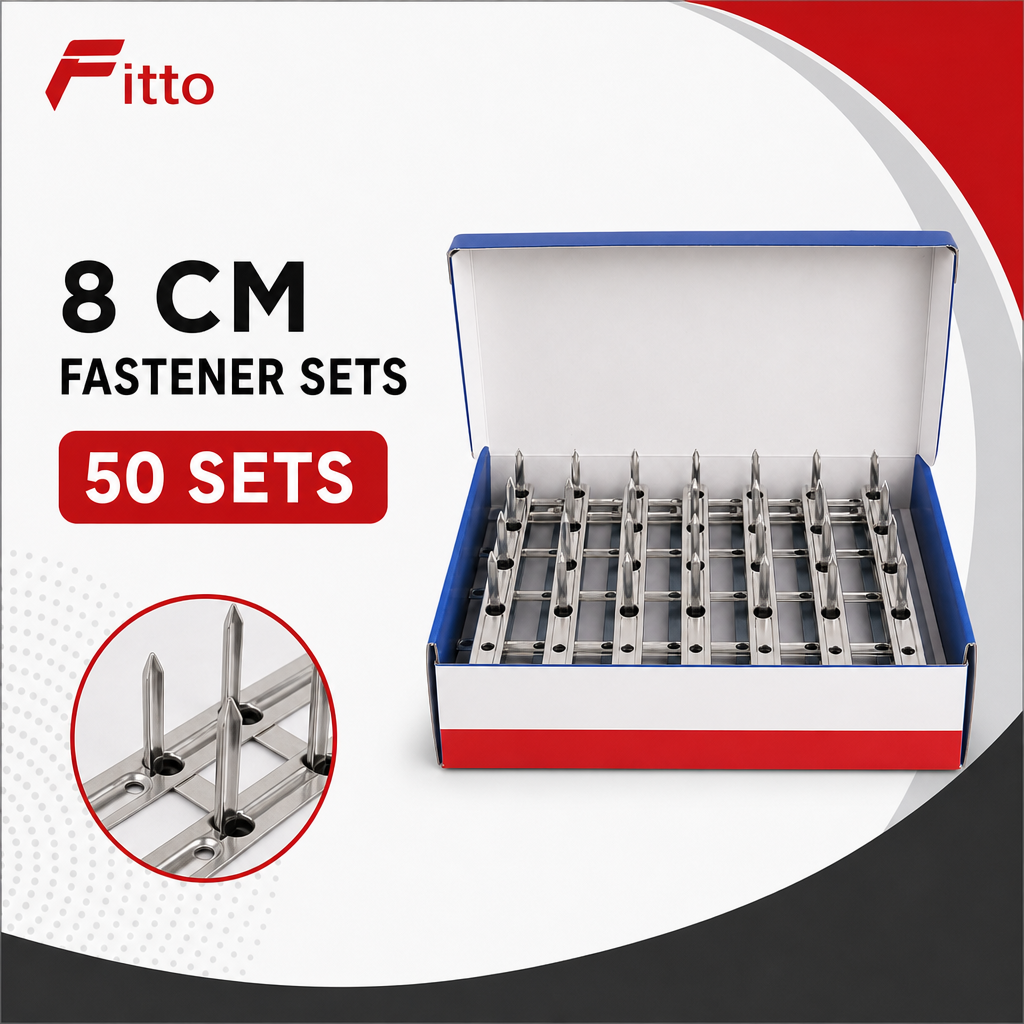 144 Pieces Metal File Fasteners, 8 cm, 50 Sets