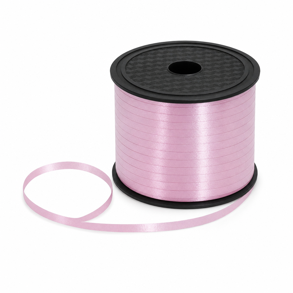 144 Pieces Pink Balloon Ribbon Roll, 5 mm x 100 yd, Party Decorations Spool for Balloon Tying and Celebration Displays