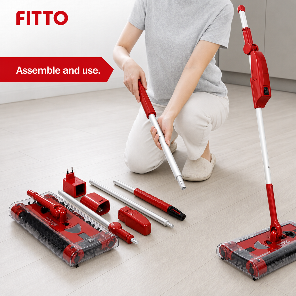 48 Pieces Spray Mop Cleaning Kit with Accessories, Red, 1 Set