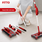48 Pieces Spray Mop Cleaning Kit with Accessories, Red, 1 Set