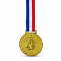 144 Pieces Football Medal with Ribbon, Gold Silver and Bronze Finish, 10 x 8 cm