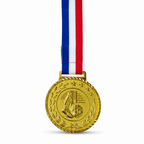 144 Pieces Football Medal with Ribbon, Gold Silver and Bronze Finish, 10 x 8 cm