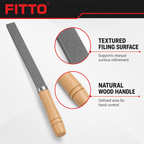 120 Pieces Metal Hand Files with Wooden Handle, 8 Inch, Silver and Natural Wood, 1 Piece