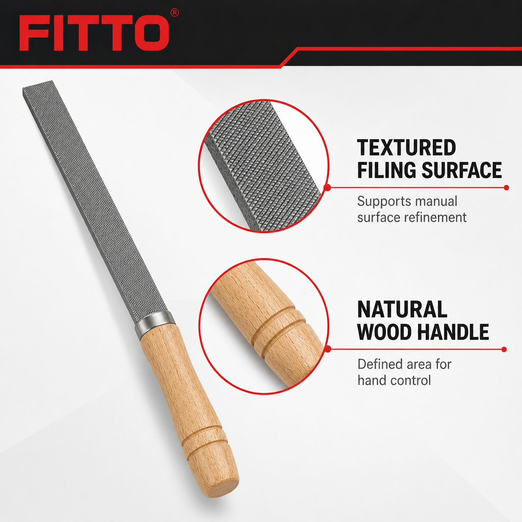 120 Pieces Metal Hand Files with Wooden Handle, 8 Inch, Silver and Natural Wood, 1 Piece