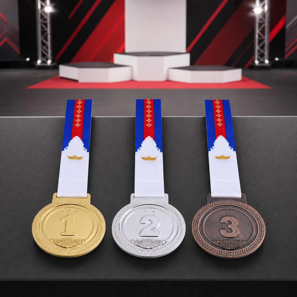 144 Pieces Winner Medal Set with Ribbons, Gold Silver Bronze Assorted, 10 x 8 cm