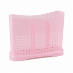 144 Pieces Utensil Organizer, Pink Plastic Cutlery Holder with Compartments, 31 x 25 x 13 cm