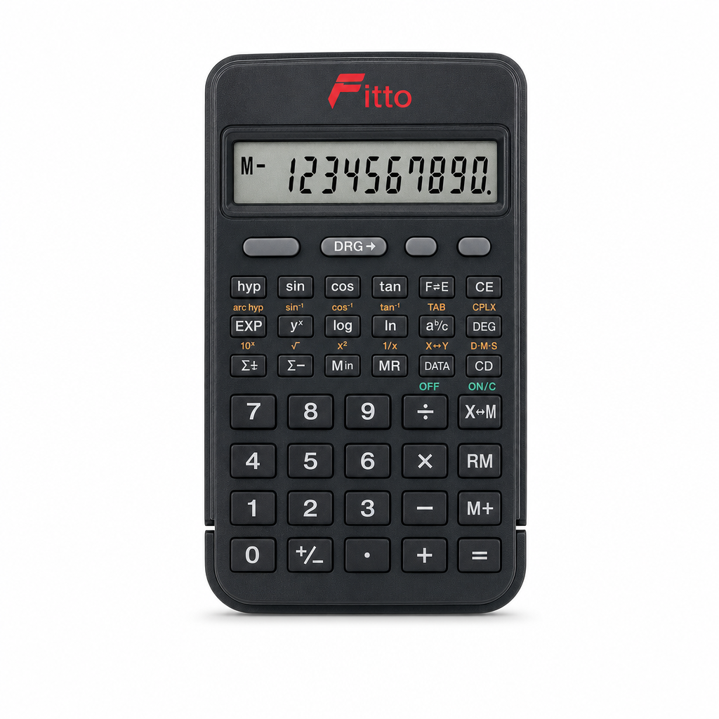 96 Pieces Scientific Calculators, 56 Functions, 10-Digit Display, Black And Grey, 1 Piece