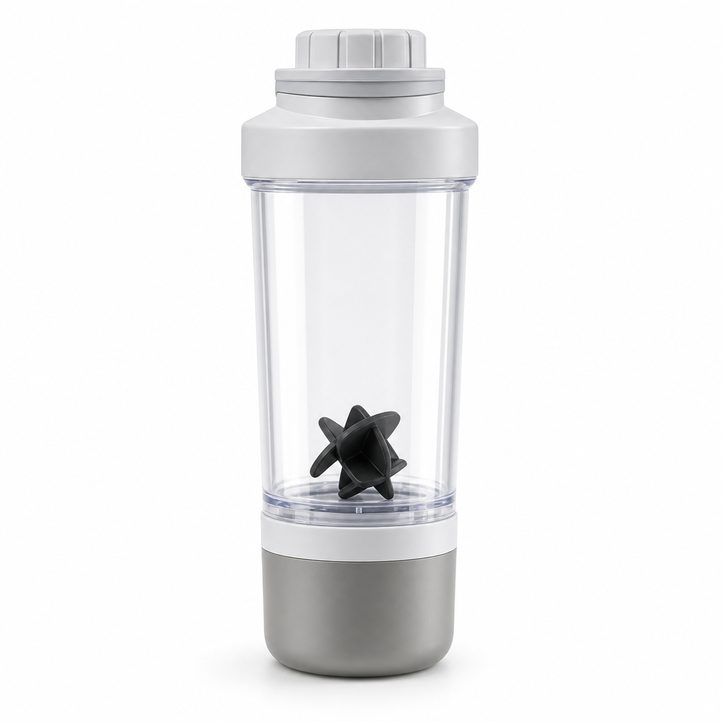 96 Pieces Sports Shaker Bottle with Mixer, 500 ml, White