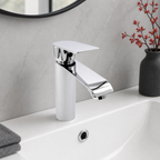 48 Pieces Basin Faucet, 16 cm Height, Chrome Finish, Single Piece