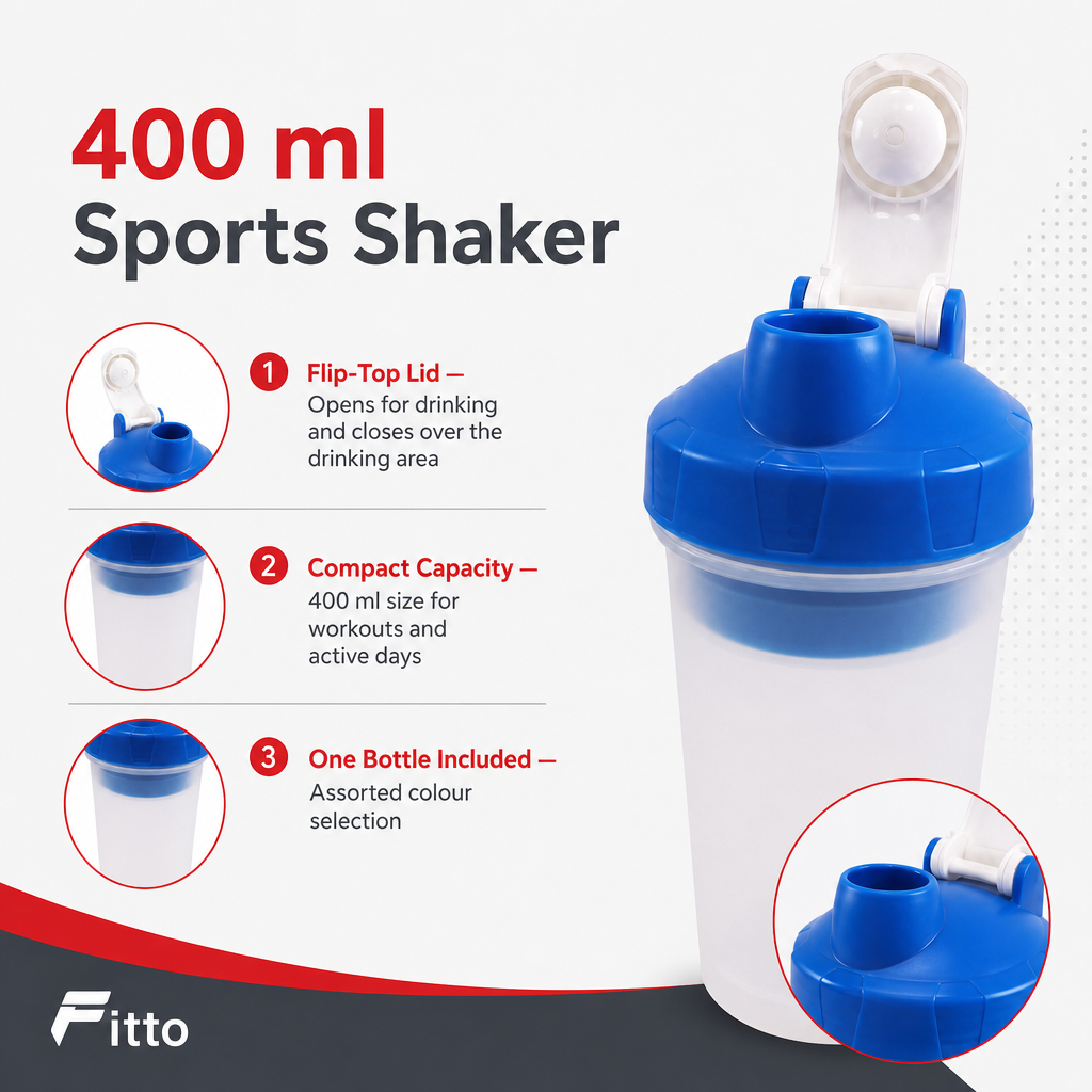 120 Pieces Sports Water Bottles, 400 ml Plastic Shaker with Flip-Top Lid, Assorted Colour