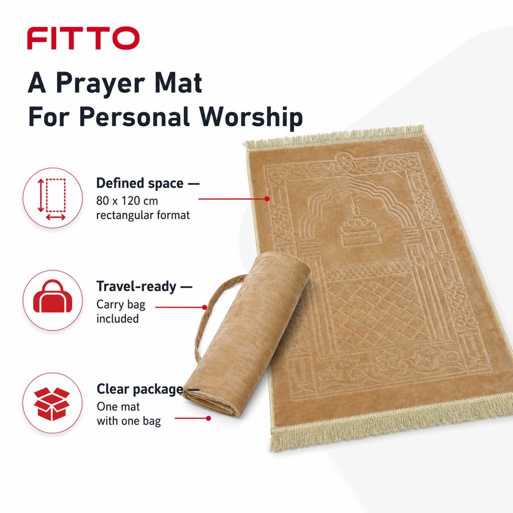 96 Pieces Prayer Mats with Carry Bag, 80 x 120 cm, Single Mat for Home, Travel and Worship