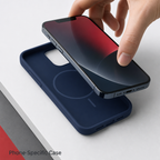 120 Pieces Silicone Magnetic Phone Cases with Raised Camera Protection for iPhone 13 Pro Max, Navy Blue