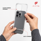 240 Pieces Clear Protective Phone Cases with Reinforced Corners for 15 Pro Smartphone