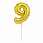144 Pieces Gold or Silver Number 9 Happy Birthday Cake Candle, 9 cm
